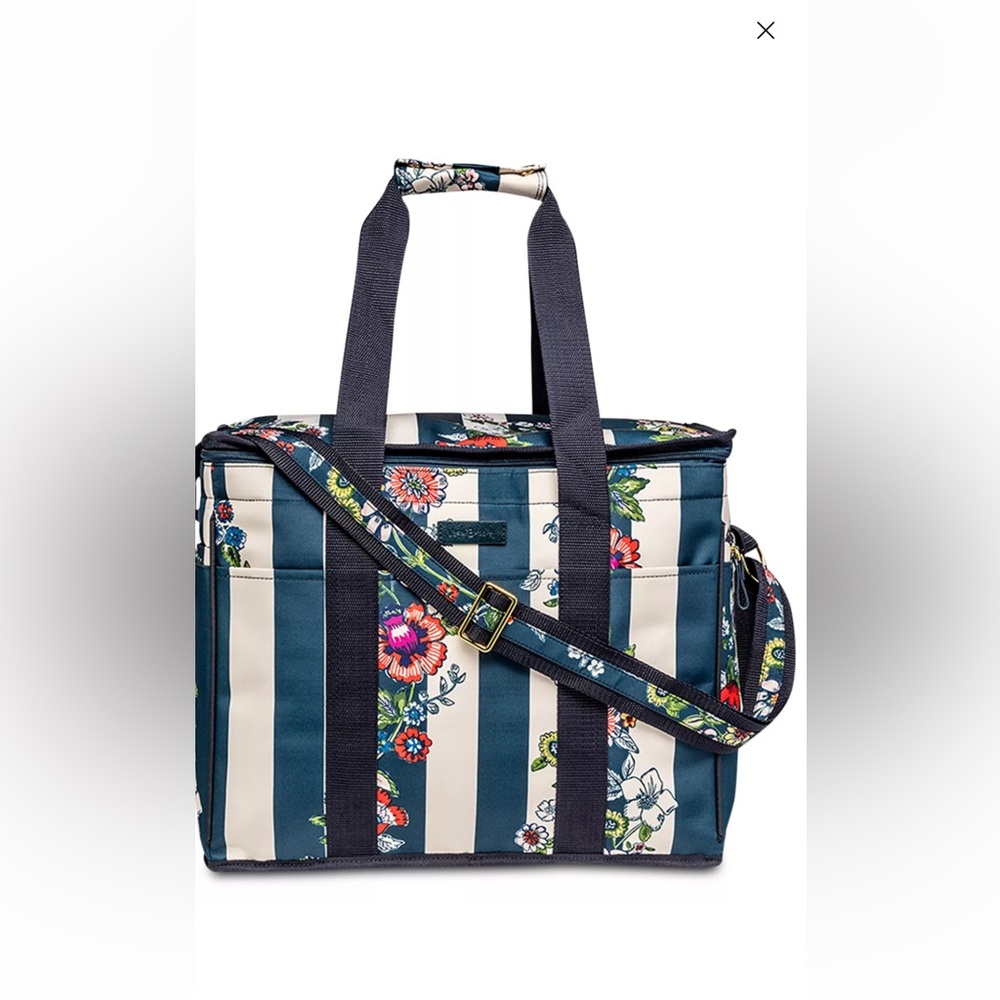 Vera Bradley Cooler Insulated Bag Pockets Leakproof Travel Large Midnight Floral